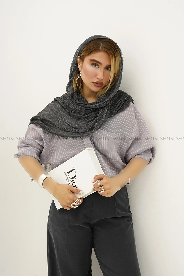 شومیز راه راه پری شیشه ای کد1005679